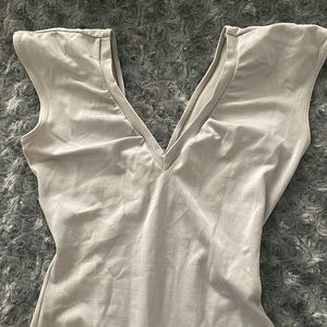 Silver Danskin leotard/bodysuit S